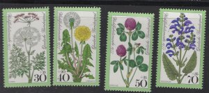 Germany #B542-45  (1977 Meadow Flowers Charity set) VFMNH CV $3.00
