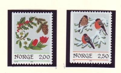Norway Sc 871-2 1985 Christmas stamp set mint NH