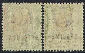 BRITISH CENTRAL AFRICA 1897 ARMS 4D AND 6D SPECIMEN 