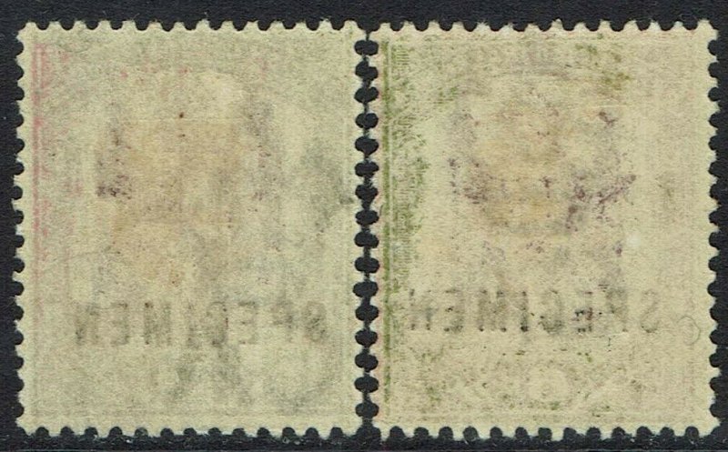 BRITISH CENTRAL AFRICA 1897 ARMS 4D AND 6D SPECIMEN 