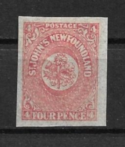 1861 Newfoundland 18 4p Flower MH