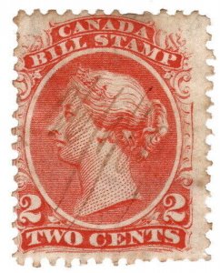 (I.B) Canada Revenue : Bill Stamp 2c (1865)