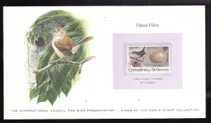 Birds of the World Stamp Collection #8d-St Vincent Grenadines-Mint NH House Wren