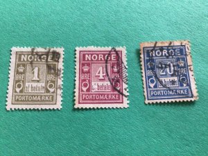 Norway postage due  used stamps A12044