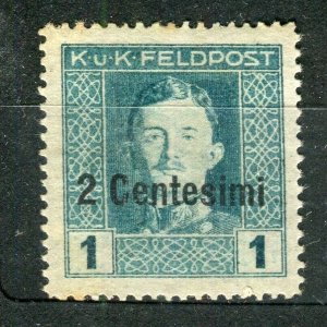 AUSTRIA; 1918 KUK Italian FELDPOST surcharged issue Mint hinged 2c. value