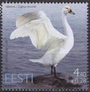 Estonia 566 (mnh) 4.40k/€0.28 bird of the year: swan (2007)