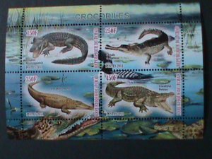 ​CHAD-2011- ALLIGATORS MNH S/S VERY FINE  WE SHIP TO WORLDWIDE-&- COMBINED