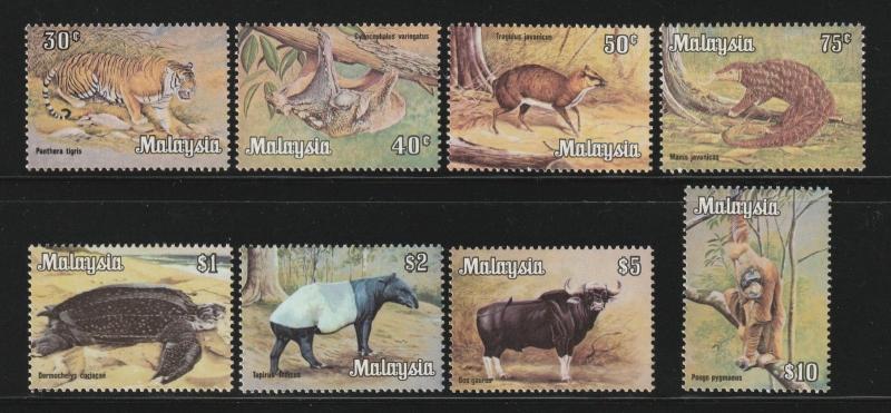 Malaysia 1979 Wildlife High Definitive Series 30c-$10 MLH SG #190-197