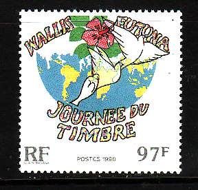 Wallis & Futuna Islands-Sc#398-Unused NH set-Maps-Stamp Day-1990-