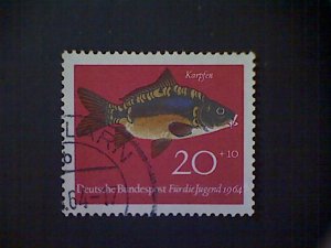 Germany, Scott #B398,  used(o), 1964 semi-postal, Fish, Carp, (20+10)pf