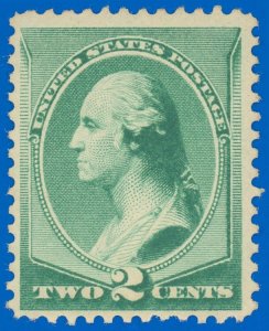 US Scott #213 2¢ Washington, Mint-VF-OG-NH, SCV $120.00!