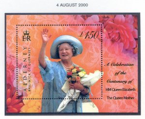 Alderney 2000 Queen Mother Mini Sheet SGMSA153 Unmounted Mint