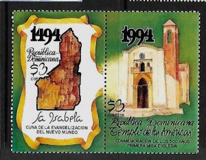 DOMINICAN REP Sc 1170 NH ISSUE of 1984 - CHURCHES