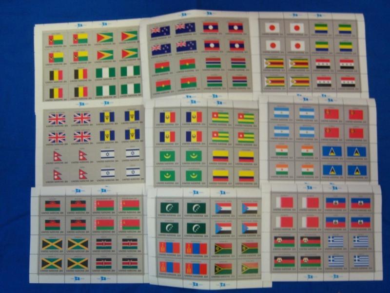 UN Flag Sheets, Face $107.20 (S12597)