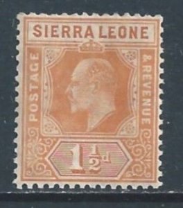 Sierra Leone #92 NH 1 1/2p King Edward VII Wmk. 3