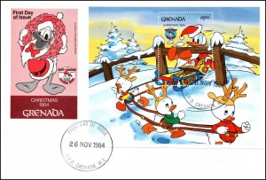 Grenada 1242-1247 Disney's Set of Three U/A FDCs
