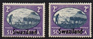Swaziland Sc #39a-39b Mint Hinged