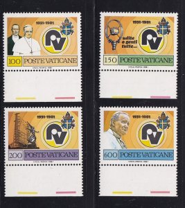 Vatican City   #681-684    MNH  1981  Vatican radio