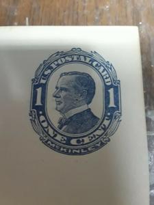 USA Mint 1c McKinley Post Card $20 Catalog Scott value