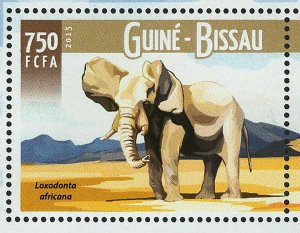 Elephants Stamp Loxodonta Africana Wild Animal S/S MNH #8259-8262