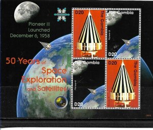 GAMBIA - 2008 - Space, Pioneer III - Perf Min Sheet - Mint Never Hinged