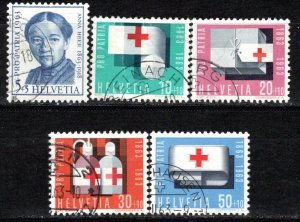 Switzerland Scott # B324 - B328, used