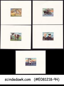 UPPER VOLTA 1975 SIR WINSTON CHURCHILL CENTENARY SET 5 DELUXE PROOF SHEETS MNH