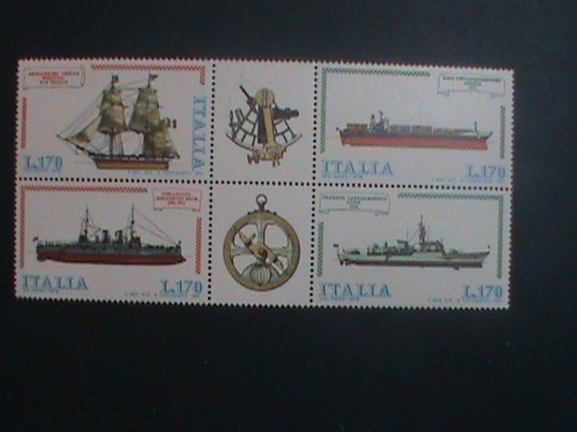 ​ITALY 1978-SC#1326a THE FAMOUS SHIPS OF ITALIAN -MNH BLOCK OF 4 VERY FINE