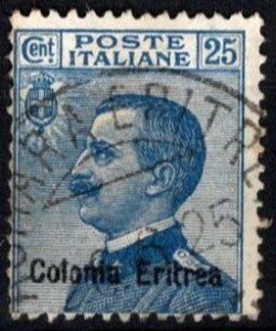 1909 Eritrea Scott #- 40 25 Centesimo Overprinted Colonia Eritrea