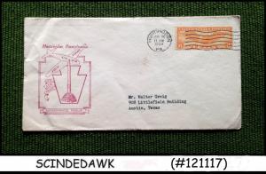 UNITED STATES USA 1939 HUNTINGDON PENNSYLVANIA FIRST FLIGHT COVER