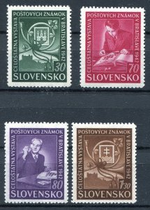 SLOVAKIA WW2 GERMAN PUPPET STATE 1942 STAMP EXHIBITION SCOTT 70-73 PERFECT MNH