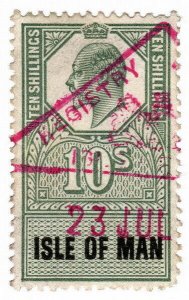 (I.B) Edward VII Revenue : Isle of Man 10/-