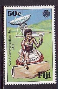 Fiji-Sc#499- id9-unused NH set-Space-Earth Satellite Station-1983-