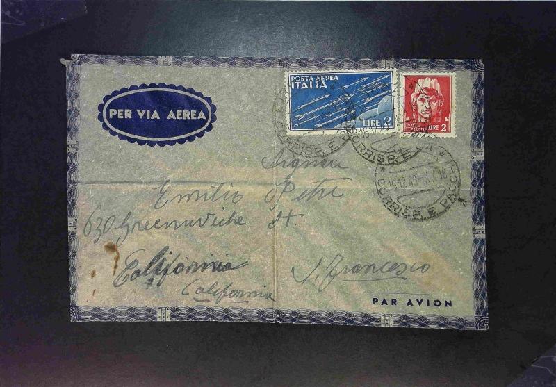 Italy 1940 Airmail Cover to USA (Creased) - Z1578