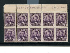 Canada #146 Plate Block of 10     Mint F-VF NH  -   Lakeshore Philatelics