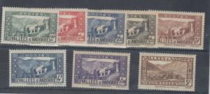 Andorra 1938 French Administration Chapel Meritxell Set MNH Scarce J4293