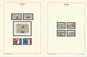 Iceland Stamp Collection on 17 Universal Hingless Album Pages, 1992-97, JFZ