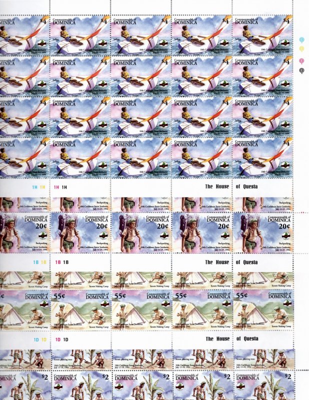 Dominica 1994 MNH Sc 1702-9 - Sheets of 20 (8 sheets)