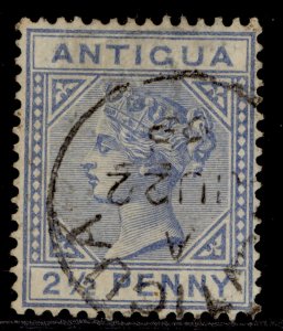 ANTIGUA QV SG27, 2½d ultramarine, USED. Cat £14. CDS