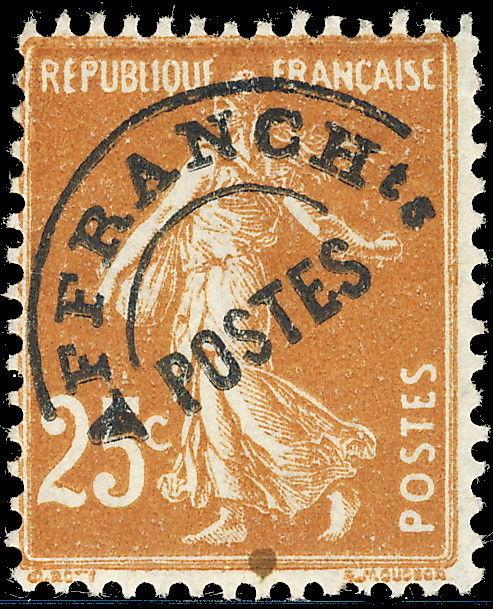 FRANCE - 1927 - Yv. Préo 57 - variété surcharge E avec crochet **