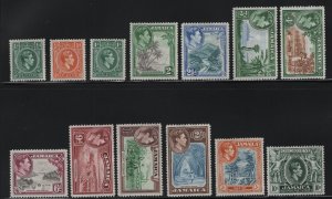 Jamaica Scott #116 - 128 set VF OG lightly hinged nice color cv $ 60 ! see pic !