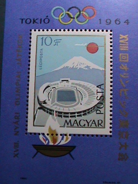 HUNGARY-1964 -OLYMPIC GAMES TOKYO'64 -MNH S/S SHEET-VERY FINE WE SHIP TO WORLD