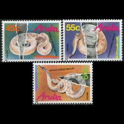 ARUBA 1989 - Scott# 50-2 Endang.Snakes Set of 3 NH