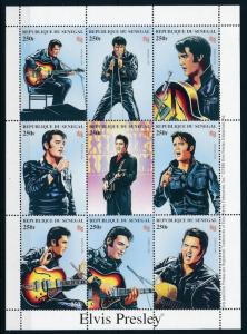 [95100] Senegal 1999 Music Elvis Presley Guitar OVP Italia 98 Sheet MNH