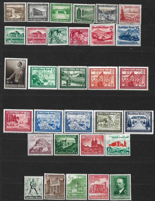 COLLECTION LOT OF #564 GERMANY 31 SEMI POSTALMNH/MH/UNUSED NO GUM  1936+ CV=$47