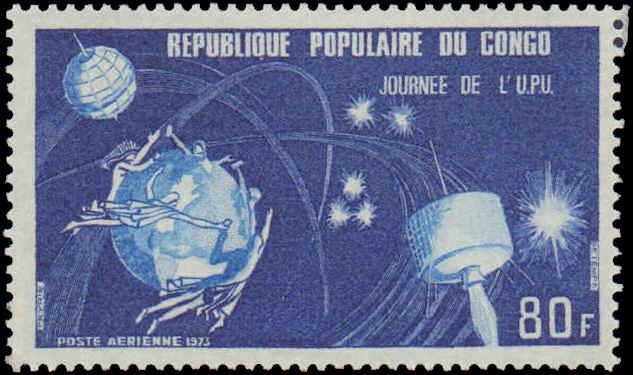 Congo People's Republic #C174, Complete Set, 1973, Space, UPU, Never Hinged