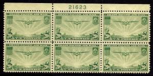 #C21 Mint,OG,NH... Plate Block of 6... SCV $85.00