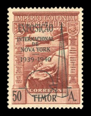 Portuguese Colonies, Timor #C7var Cat$105, 1938 New York Exposition overprint...