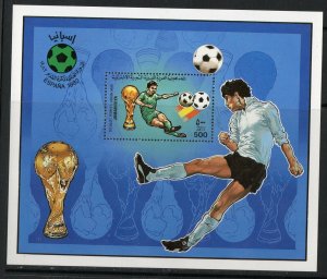 Thematic stamps LIBYA 1982 WORLD CUP FOOTBALL MS1184 mint