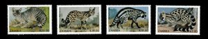 Zambia 1990 - Small Carnivores, Cat - Set of 4v - Scott 519-22 - MNH